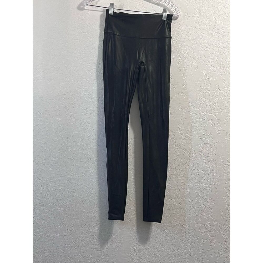 Spanx Leggings Black Faux Leather High Waist Classic‎ Size S
